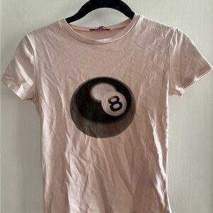 Edikted Soft Pink 8-Ball Short Sleeve Tee